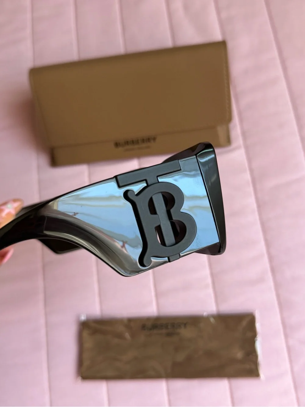 Burberry Black Oversized Square Sunglasses women authentic